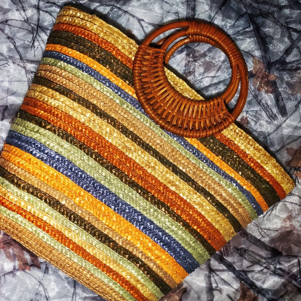 Brand new colorful straw bag f/ Forever 21